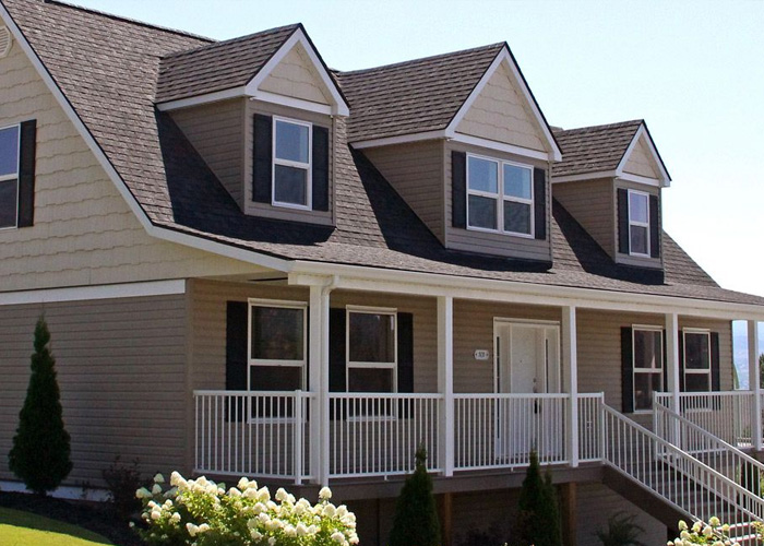 Exterior photo of a Cape Cod style modular home