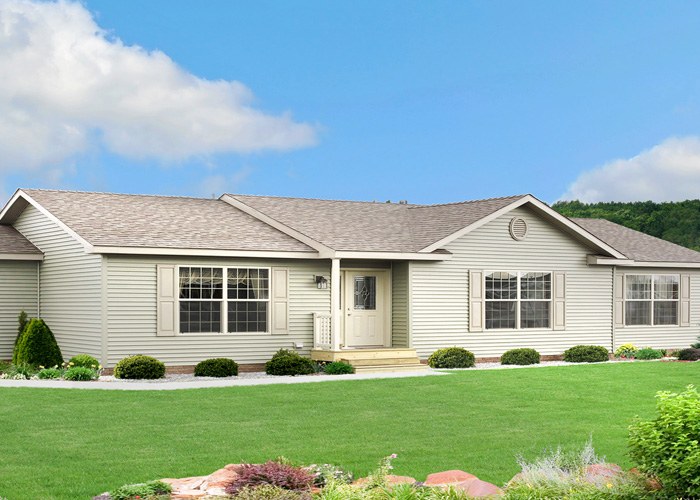 Exterior photo of a ranch style manufactured home